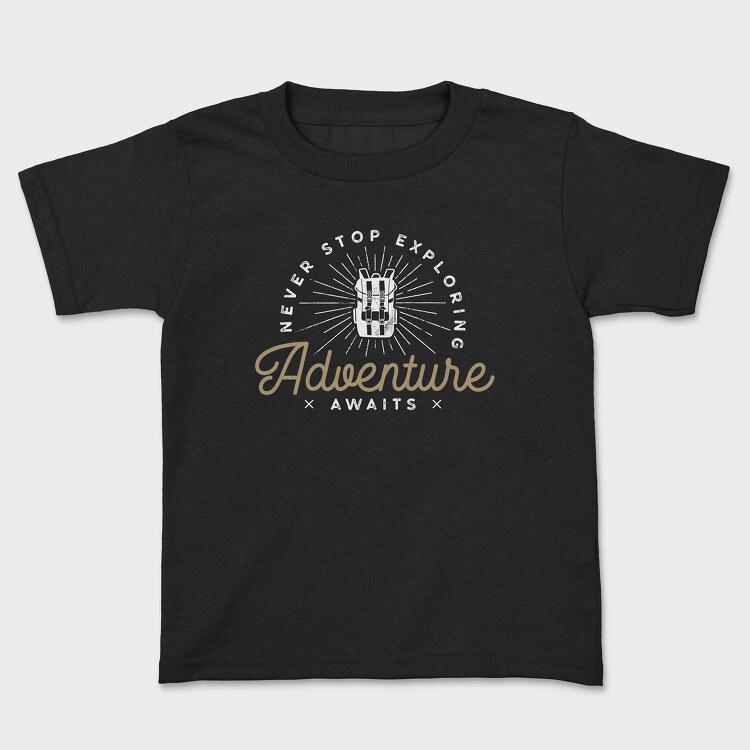 Adventure text, Kids' T-Shirt
