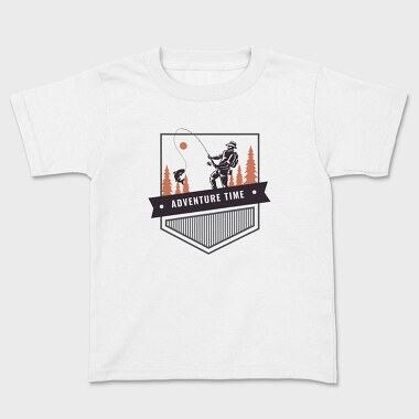 Adventure Time Fishing, Kids' T-Shirt