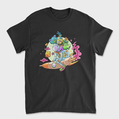 Astronaut Catoon, Unisex Men's T-Shirt