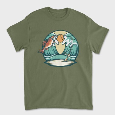 Bass Fishing 2, Unisex Men's T-Shirt