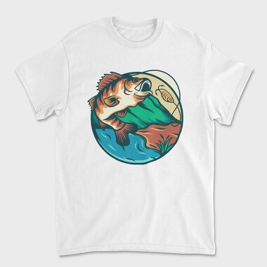 Bass Fishing 8, Unisex Men's T-Shirt