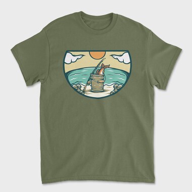Bass Fishing Illustration 3, Unisex Men's T-Shirt