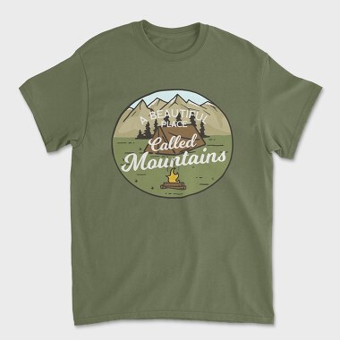 Beautiful Place Called Mountains, Unisex Men's T-Shirt