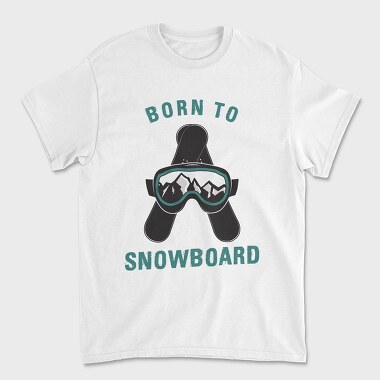 Born to Snowboard, Unisex Men's T-Shirt