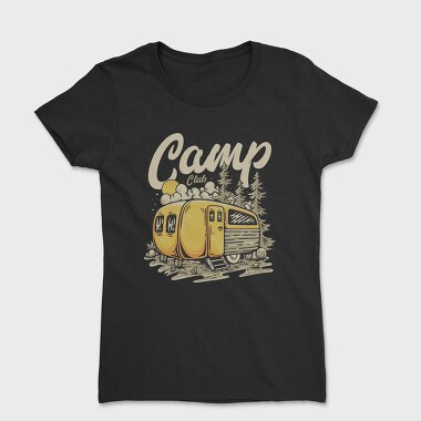 Camp Club With Camp Trailer in the Wild, Women's T-Shirt