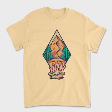 Camping Illustration 1, Unisex Men's T-Shirt