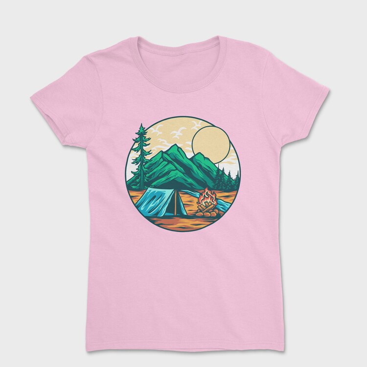 Camping Illustration 9, Women's T-Shirt