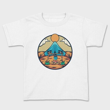 Camping Illustration, Kids' T-Shirt