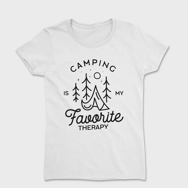 Camping Is My Favorite Therapy, Women's T-Shirt