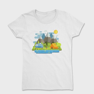 Camping Landscape, Women's T-Shirt