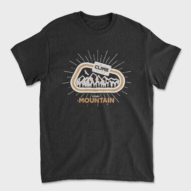 Climb Every Mountain, Unisex Men's T-Shirt