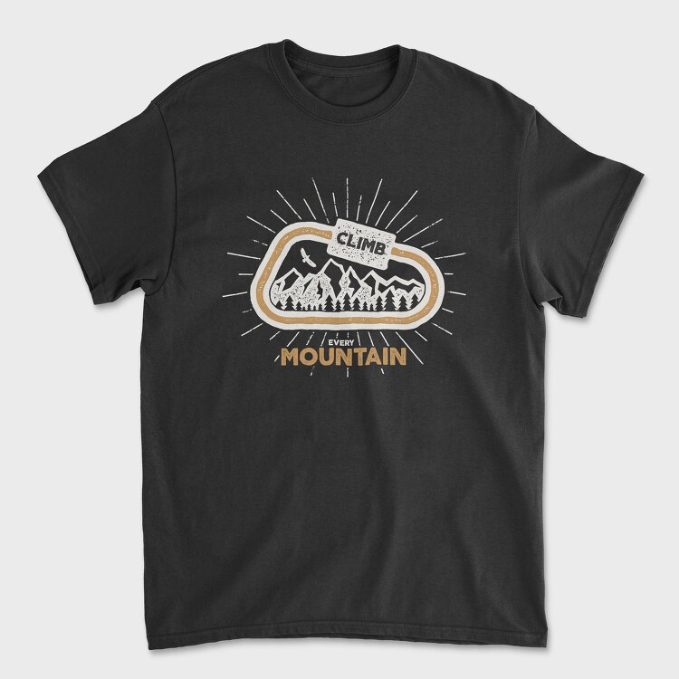 Climb Every Mountain, Unisex Men's T-Shirt