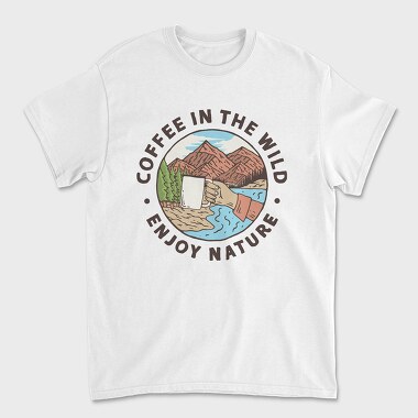 Coffee in the Wild, Unisex Men's T-Shirt