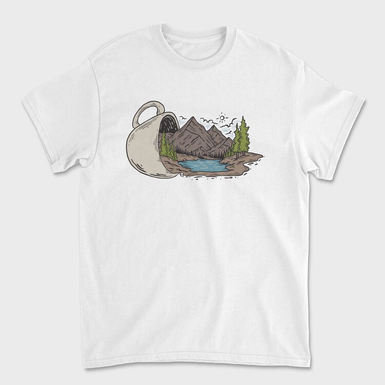 Coffee Landscape, Unisex Men's T-Shirt