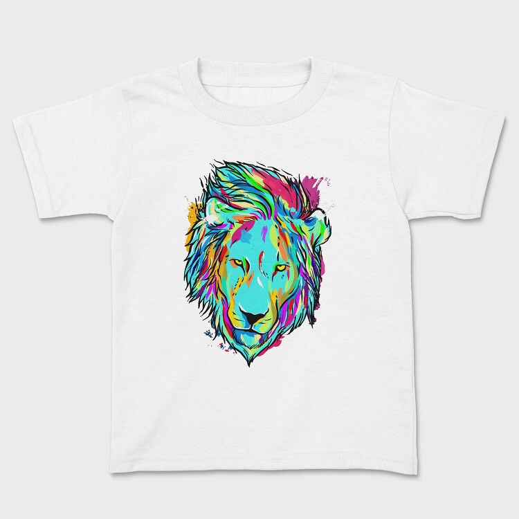 Colorful Lion 2, Kids' T-Shirt