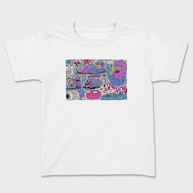 Colorful Mmonsters Collage 1, Kids' T-Shirt