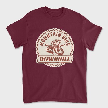 Downhill Adventure Mountain Bike, Unisex Men's T-Shirt