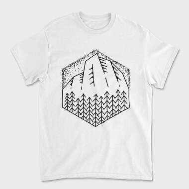 Geometric Landscape 2, Unisex Men's T-Shirt