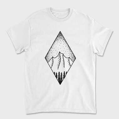 Geometric Landscape 7, Unisex Men's T-Shirt