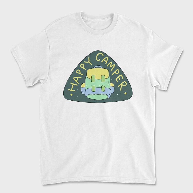 Happy Camper Backpack, Unisex Men's T-Shirt
