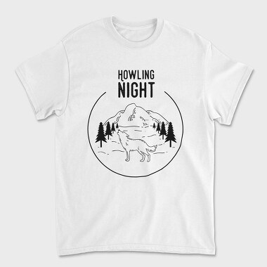 Howling Night, Unisex Men's T-Shirt