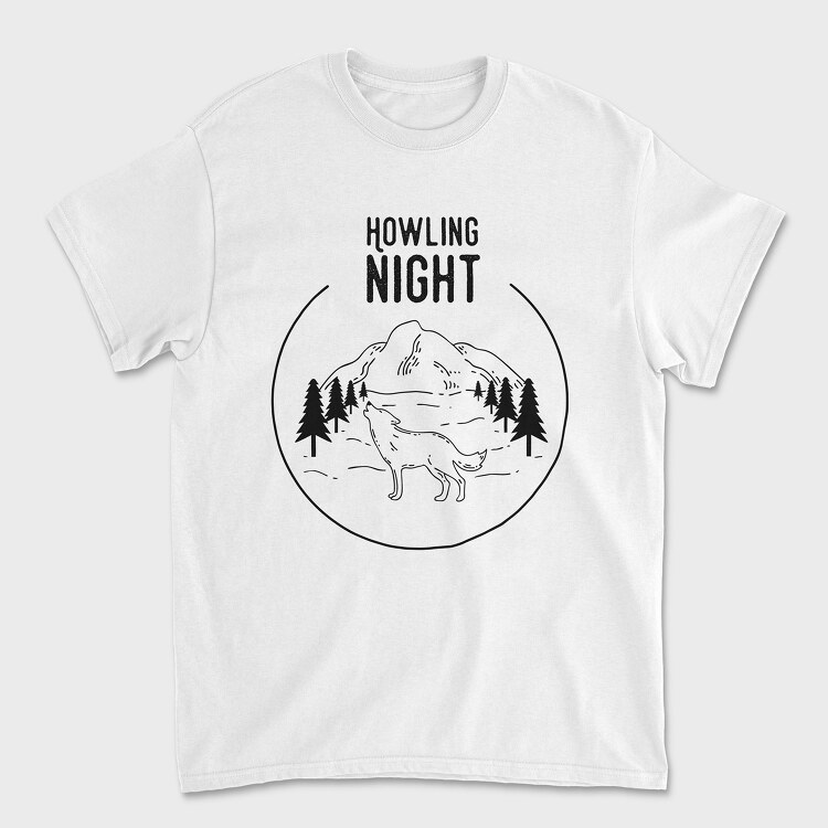 Howling Night, Unisex Men's T-Shirt