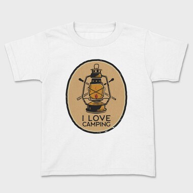 I Love Camping Lantern, Kids' T-Shirt