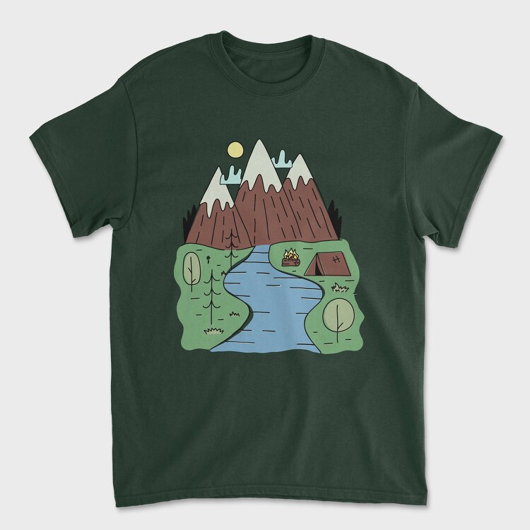 Keep It Simple River, Unisex Men's T-Shirt