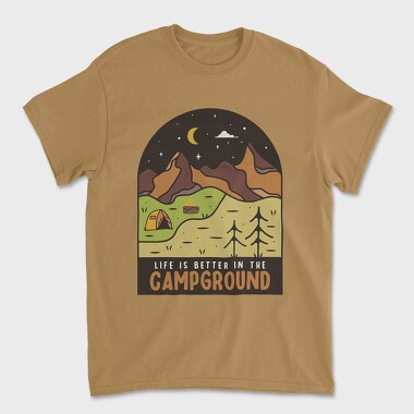 Life Is Better in the Campground, Unisex Men's T-Shirt