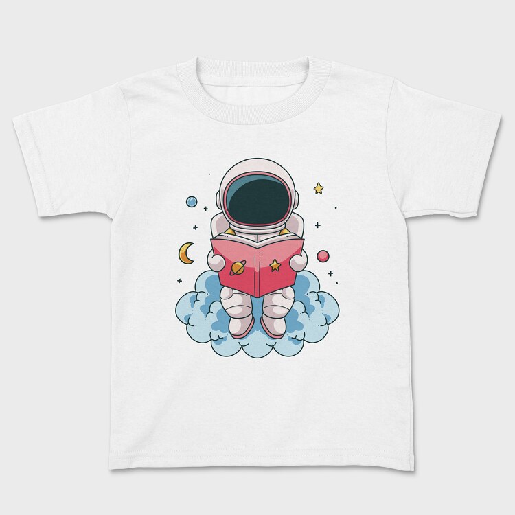 Little Astronaut Reading, Детска Тениска