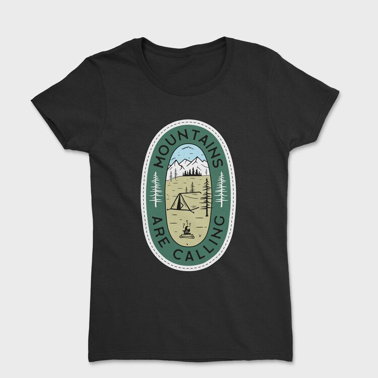 Mountains Are Calling Camp, Women's T-Shirt