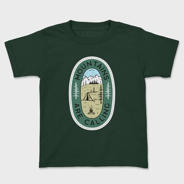 Mountains Are Calling Camp, Kids' T-Shirt