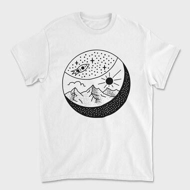 Mountains Galaxy, Unisex Men's T-Shirt