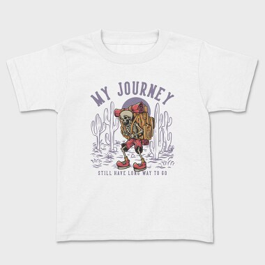 My Journey With Hiking Skeleton, Kids' T-Shirt