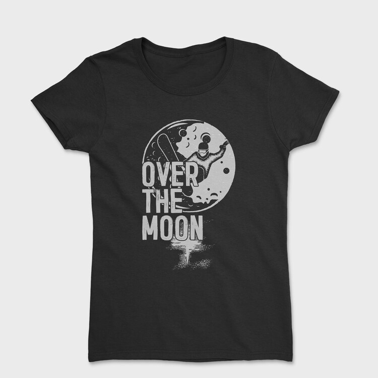Over the Moon Snowboard, Women's T-Shirt