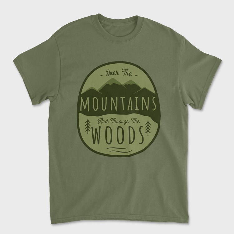 Over the Mountains, Unisex Men's T-Shirt