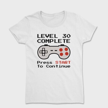 Retro Gamepad Lvl 30 Complete, Women's T-Shirt