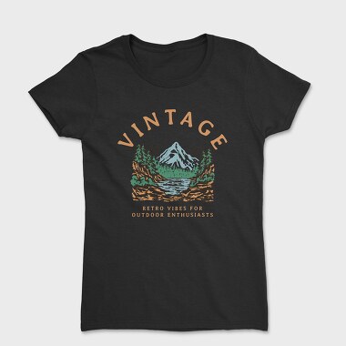 Retro Vibes for Outdoor Enthusiasts, Women's T-Shirt
