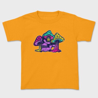 Skull and Smurf Rough Texture Illustrations, Kids' T-Shirt