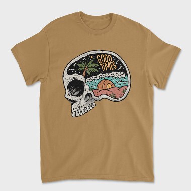Skull Beach 2, Unisex Men's T-Shirt