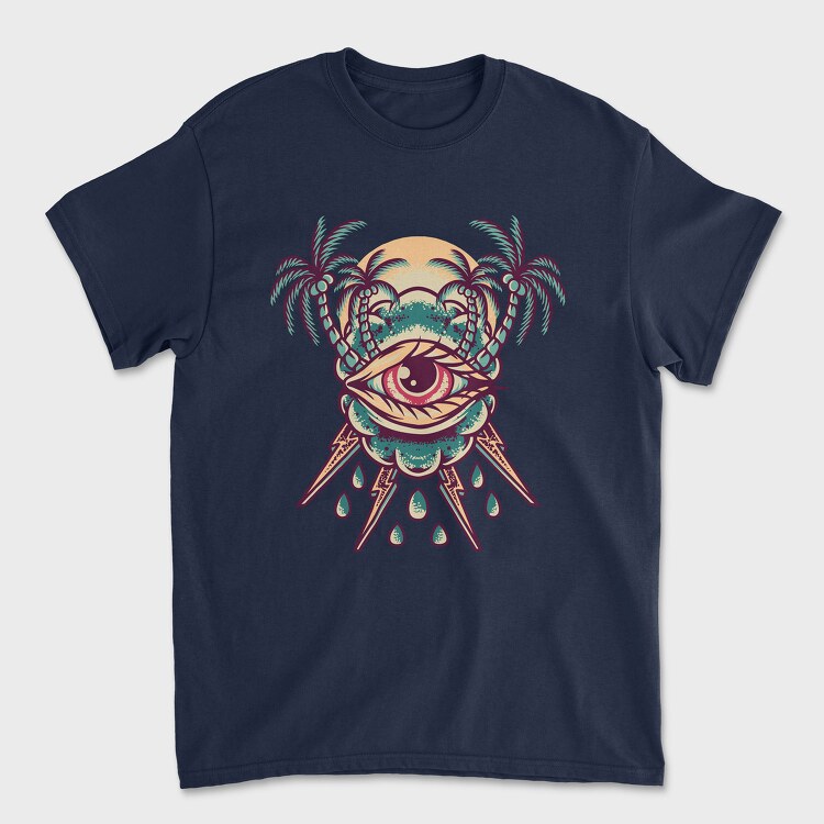 Summer Eye Retro Illustration, Unisex Men's T-Shirt