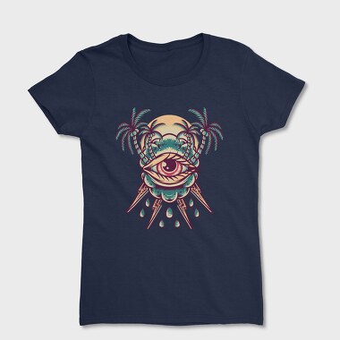 Summer Eye Retro Illustration, Women's T-Shirt
