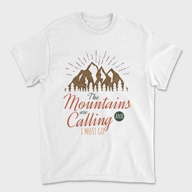 The Mountains Are Calling, Унисекс Мъжка Тениска