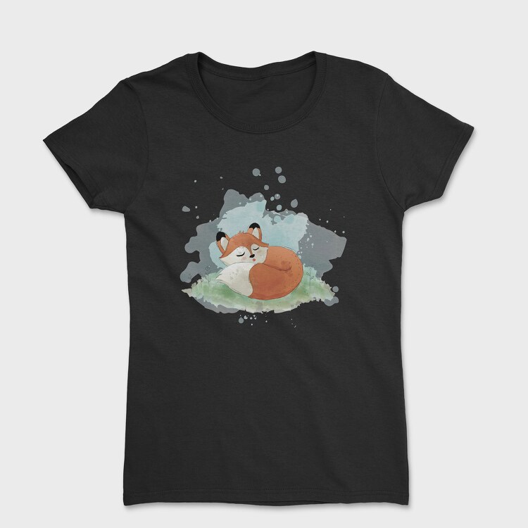 Watercolor Fox, Women's T-Shirt