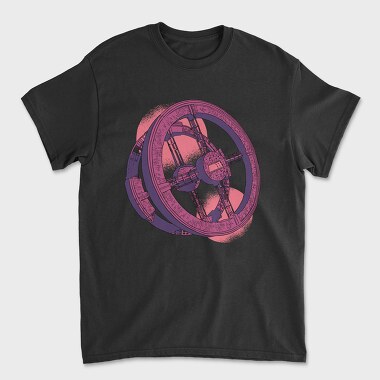 Space Station, Unisex Men's T-Shirt