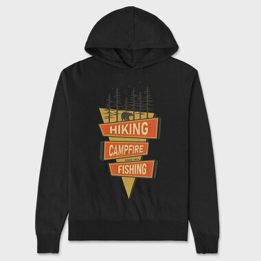 Bear Trail Signpost, Unisex Men's Hoodie