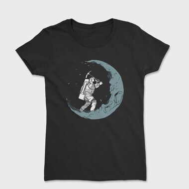Astronaut Digging The Moon, Women's T-Shirt