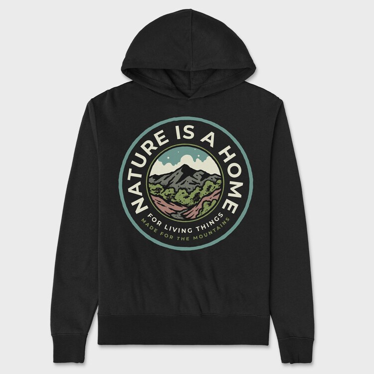 Nature Is a Home, Unisex Men's Hoodie