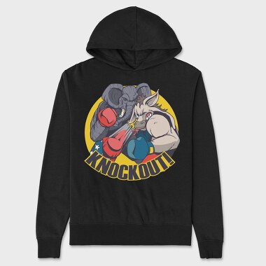 Elephant Donkey Knockout, Unisex Men's Hoodie
