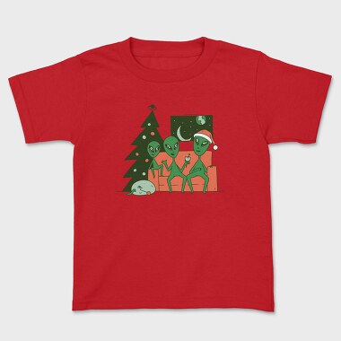 Alien Christmas, Kids' T-Shirt